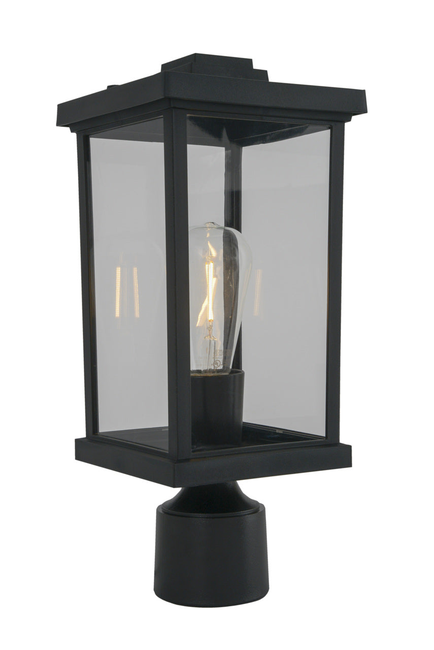 Resilience Outdoor Post Light in Textured Black / Clear by Craftmade