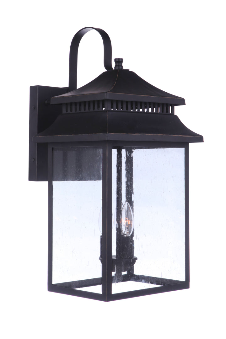 Crossbend Outdoor Wall Light in Dark Bronze Gilded by Craftmade