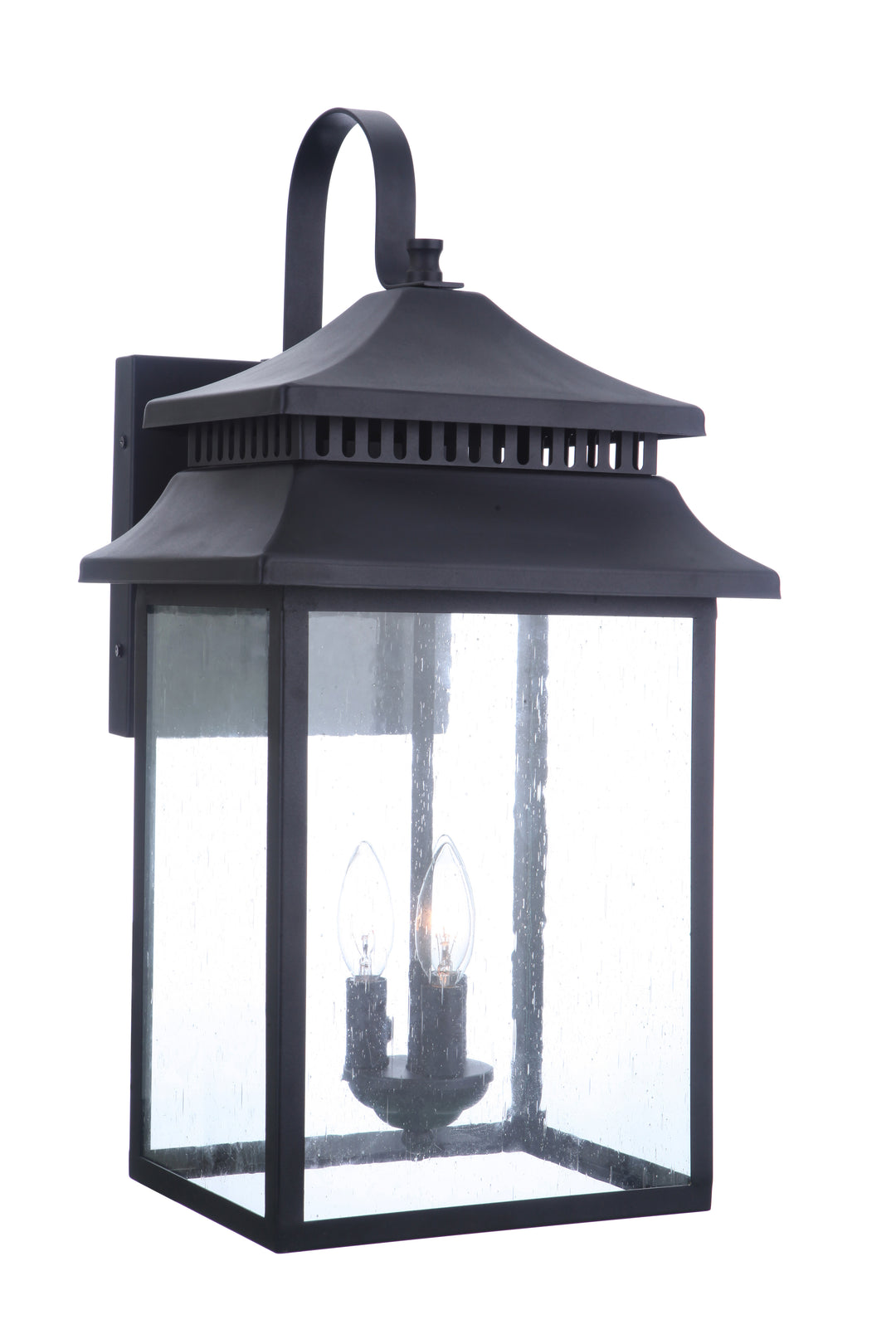 Crossbend Outdoor Wall Light in Textured Matte Black by Craftmade