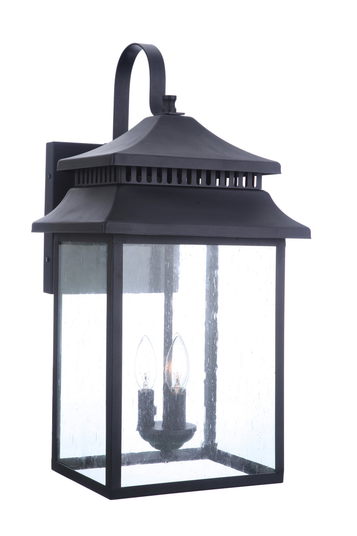 Crossbend Outdoor Wall Light in Textured Matte Black by Craftmade