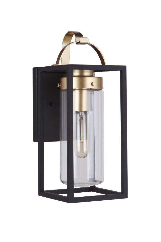 Neo Outdoor Wall Light in Midnight/Satin Brass by Craftmade