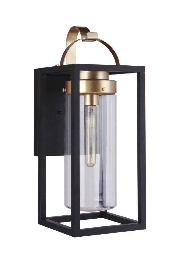 Neo Outdoor Wall Light in Midnight/Satin Brass by Craftmade