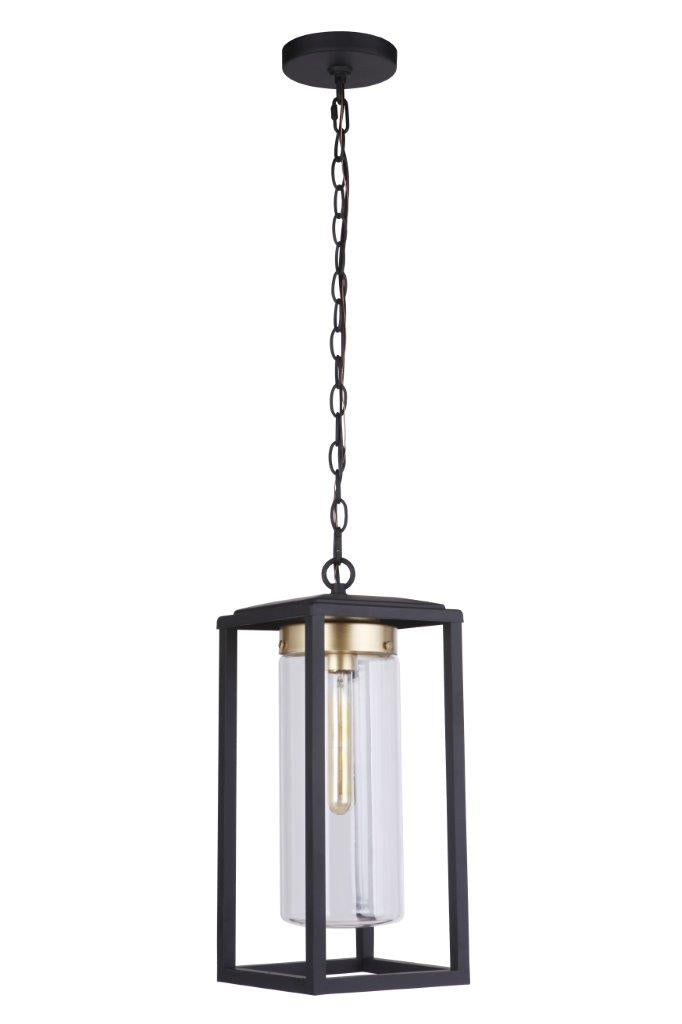 Neo Outdoor Pendant in Midnight/Satin Brass by Craftmade