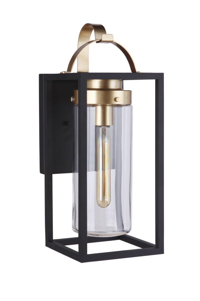 Neo Outdoor Wall Light in Midnight/Satin Brass by Craftmade
