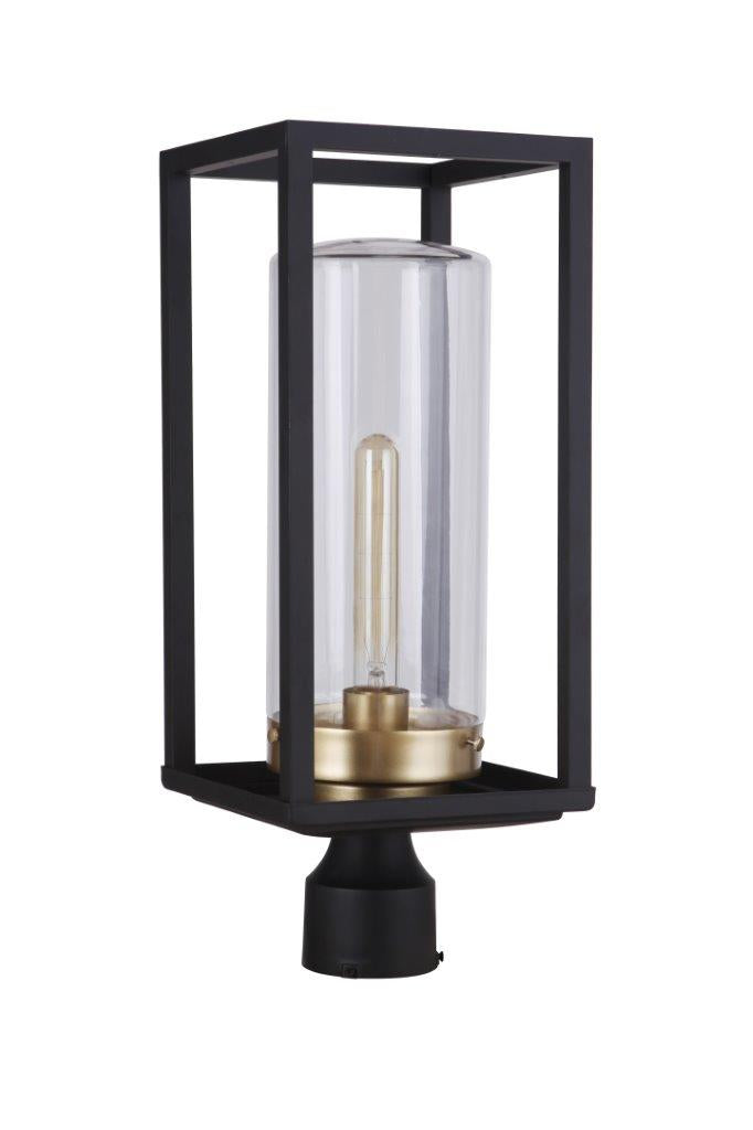 Neo Outdoor Post Light in Midnight/Satin Brass by Craftmade