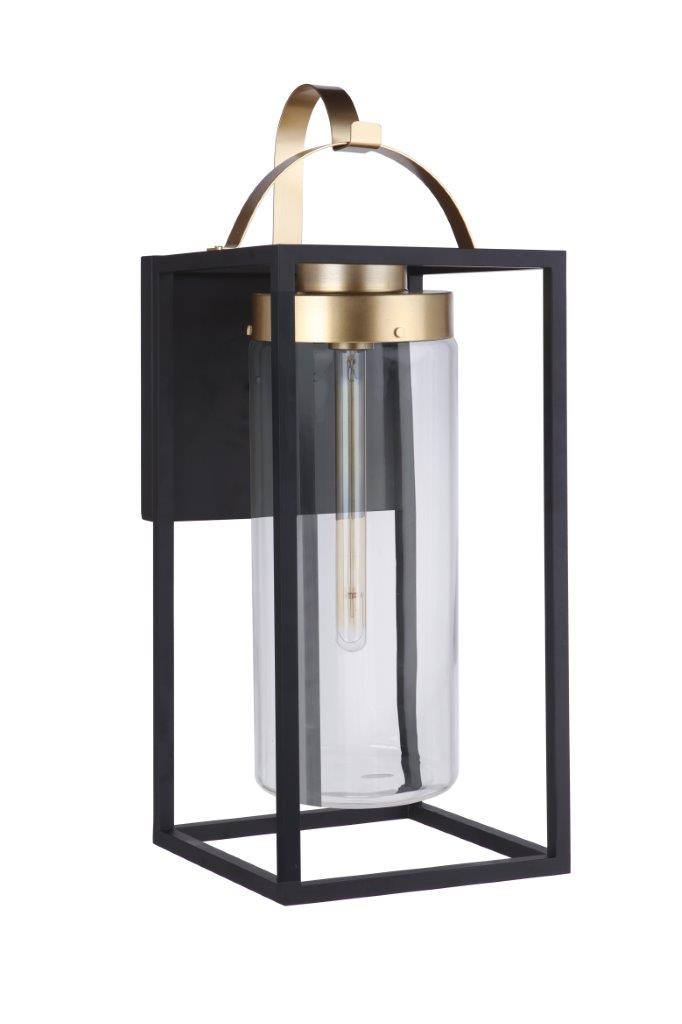 Neo Outdoor Wall Light in Midnight/Satin Brass by Craftmade