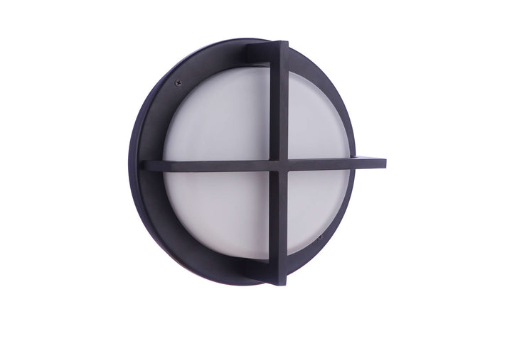 Bulkhead Round LED Outdoor Wall Light in Textured Black by Craftmade