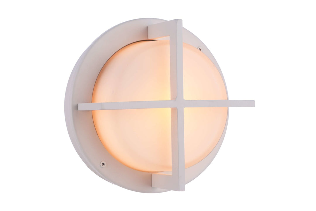 Bulkhead Round LED Outdoor Wall Light in Textured White by Craftmade