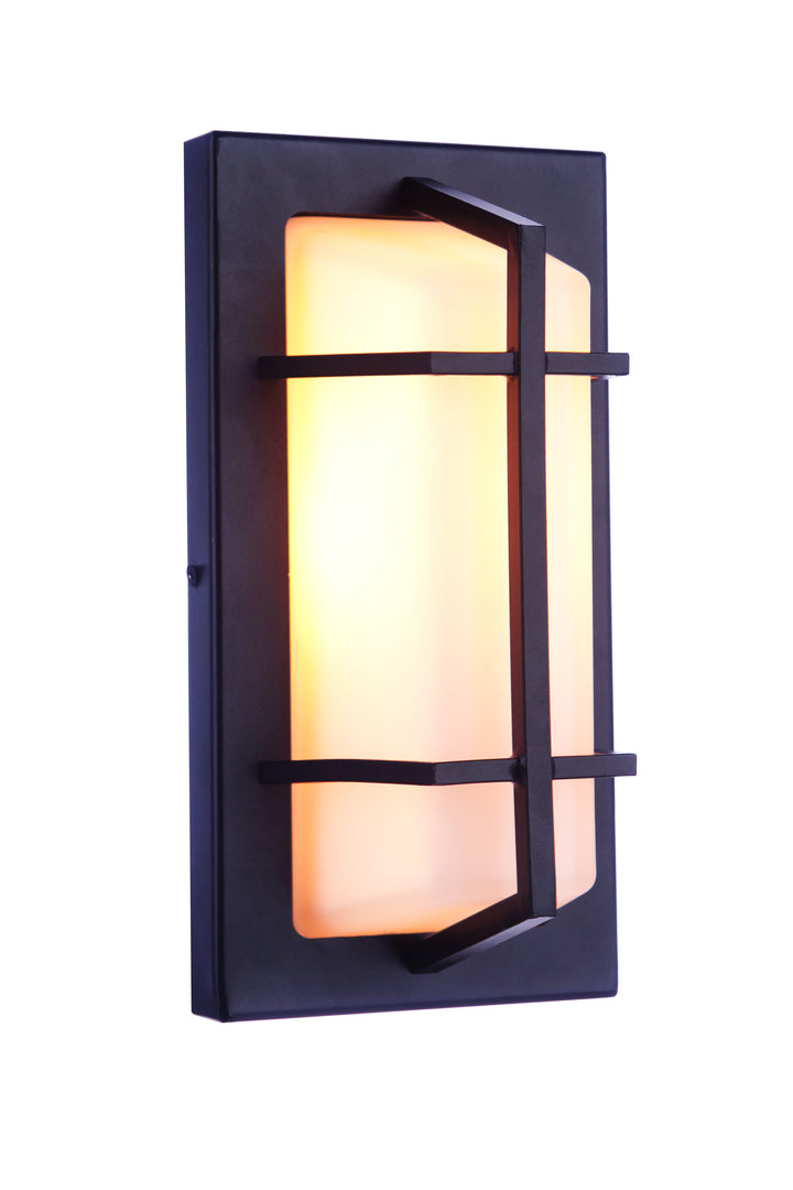 Bulkhead Rectangular LED Outdoor Wall Light in Textured Black by Craftmade
