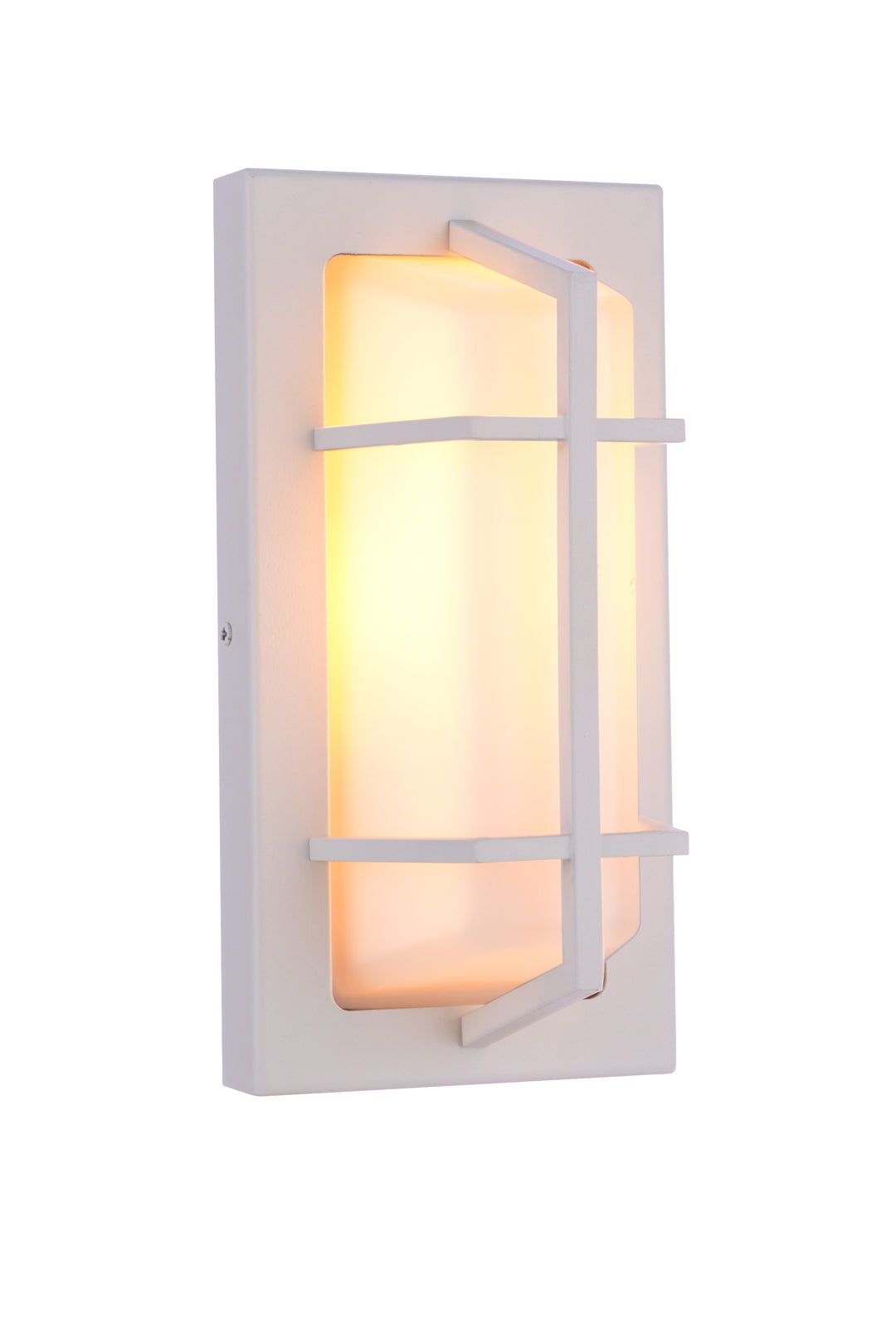 Bulkhead Rectangular LED Outdoor Wall Light in Textured White by Craftmade
