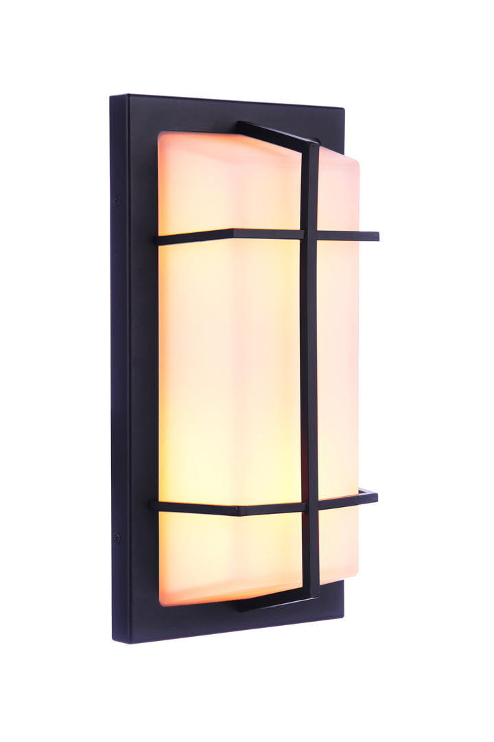 Bulkhead Rectangular LED Outdoor Wall Light in Textured Black by Craftmade