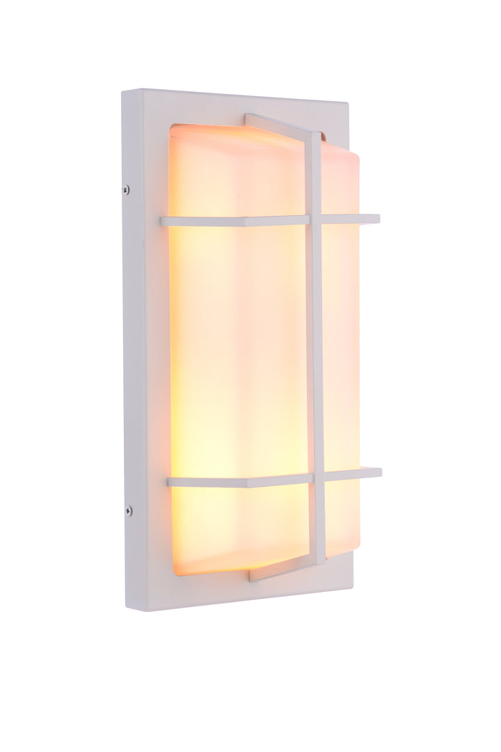 Bulkhead Rectangular LED Outdoor Wall Light in Textured White by Craftmade
