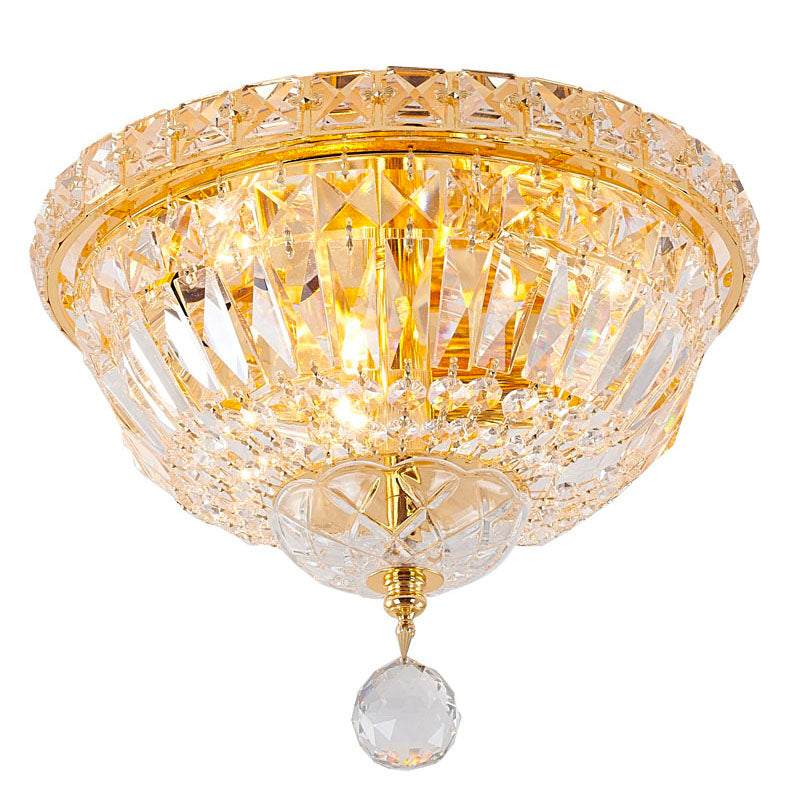 Clear Crystal Flushmount with Gold Hardware Flush Mount by Bethel