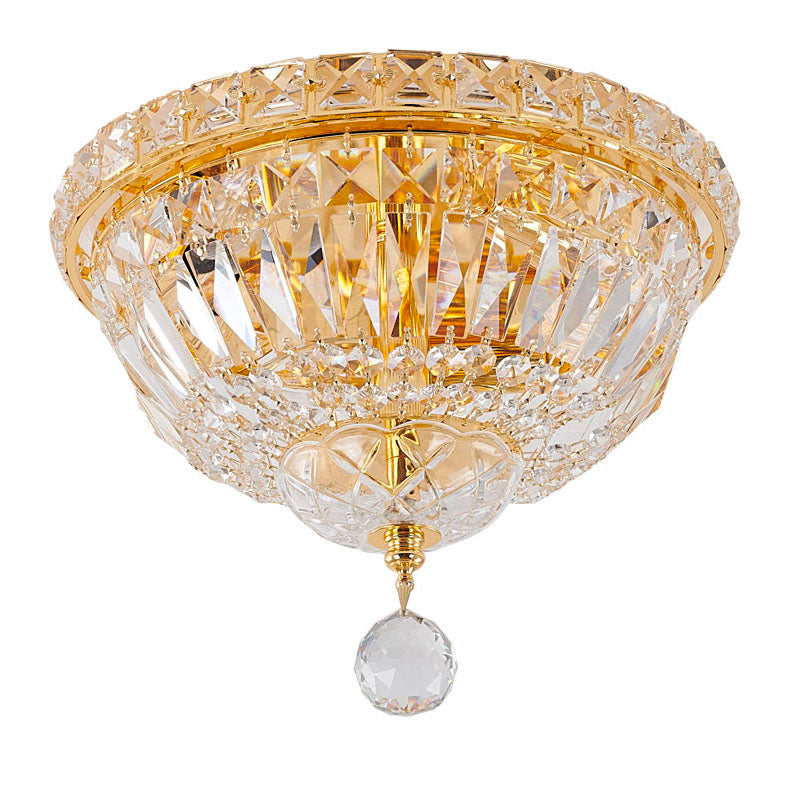 Clear Crystal Flushmount with Gold Hardware Flush Mount by Bethel - view 2