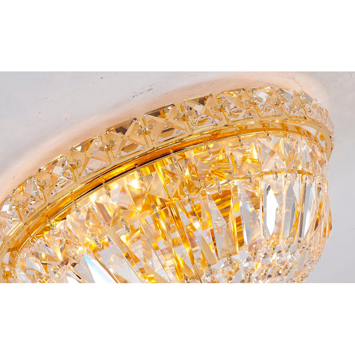 Clear Crystal Flushmount with Gold Hardware Flush Mount by Bethel - view 3
