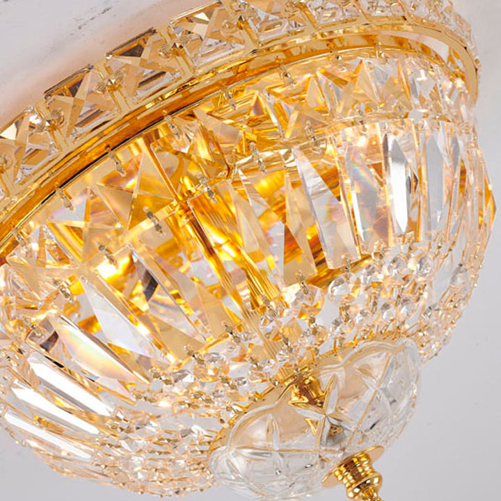 Clear Crystal Flushmount with Gold Hardware Flush Mount by Bethel - view 4