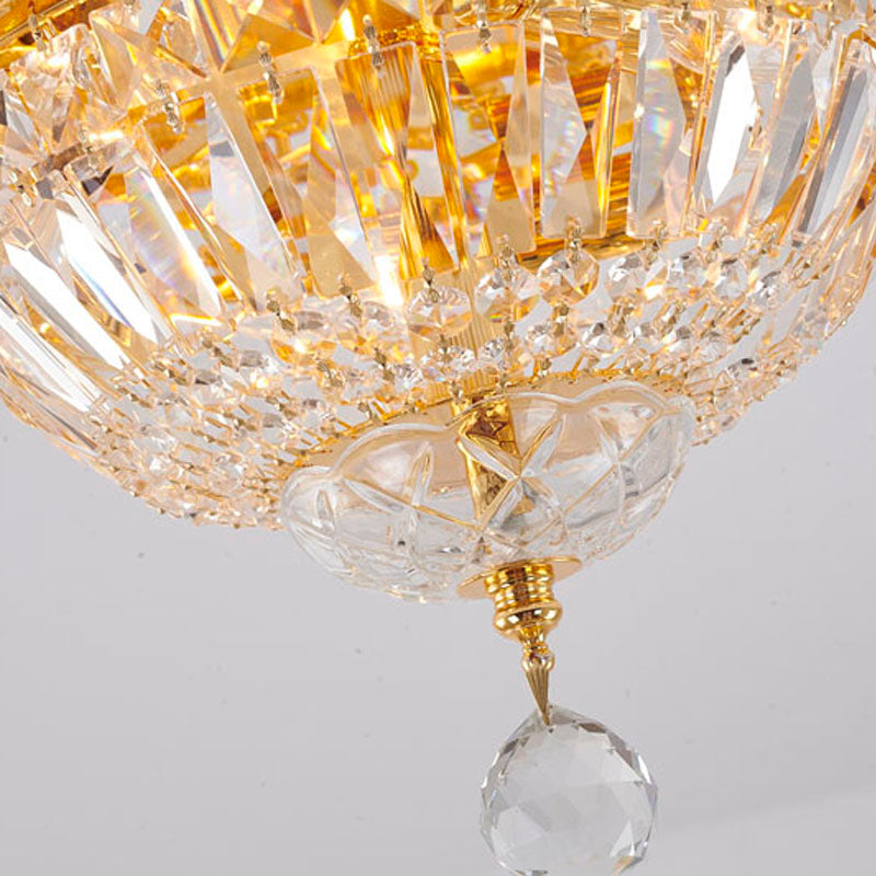 Clear Crystal Flushmount with Gold Hardware Flush Mount by Bethel - view 5