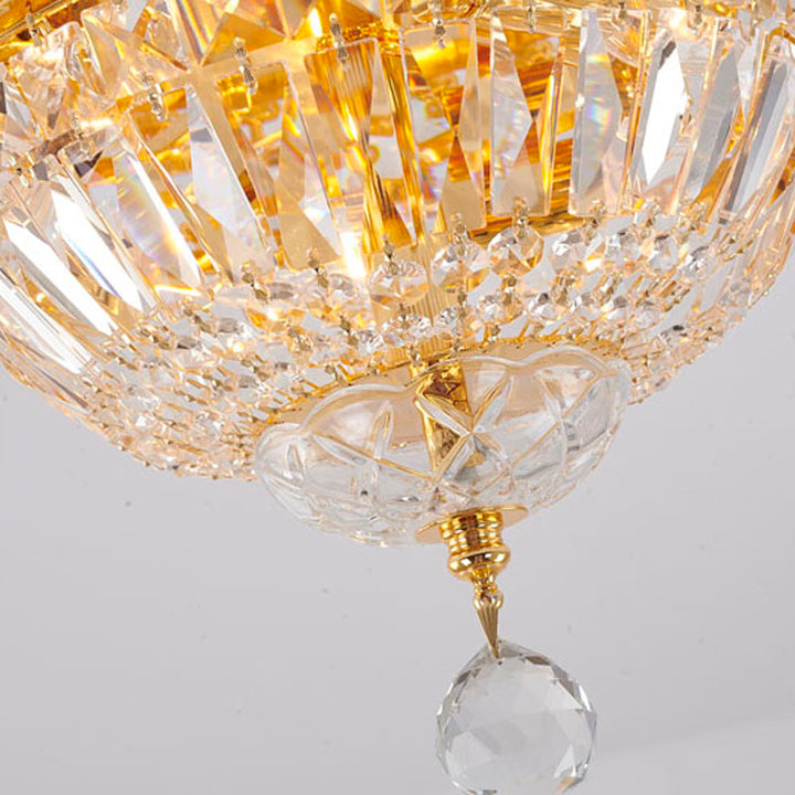 Clear Crystal Flushmount with Gold Hardware Flush Mount by Bethel - view 5