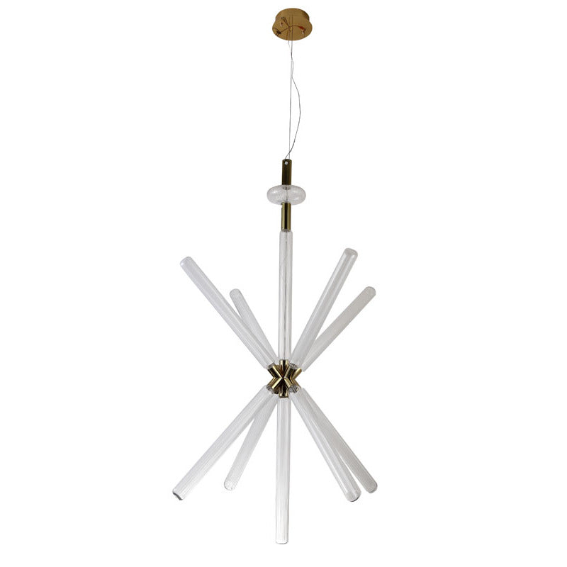 Sputnik Clear Glass LED Chandelier with Hardware by Bethel - view 9
