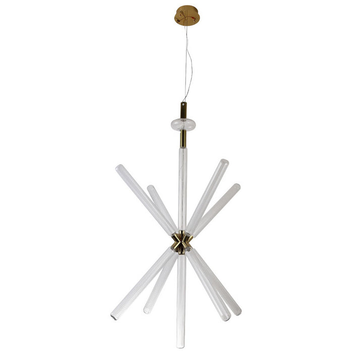 Sputnik Clear Glass LED Chandelier with Hardware by Bethel - view 9