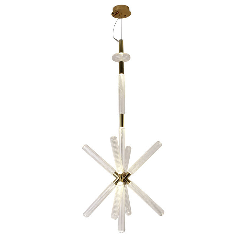 Sputnik Clear Glass LED Chandelier with Hardware, 35.43", by Bethel