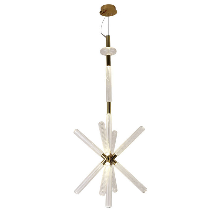 Sputnik Clear Glass LED Chandelier with Hardware, 35.43", by Bethel