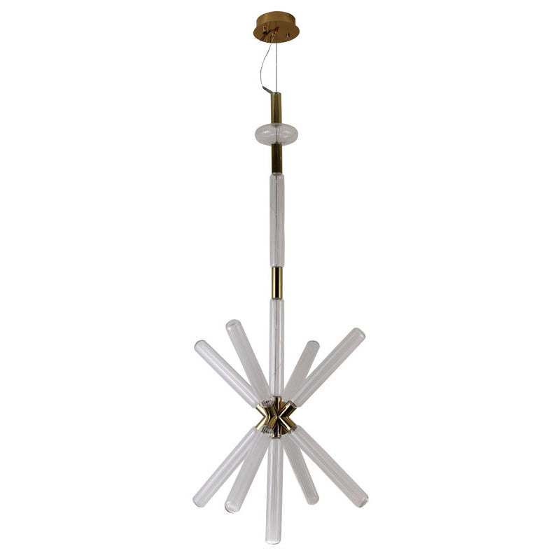 Sputnik Clear Glass LED Chandelier with Hardware by Bethel - view 2