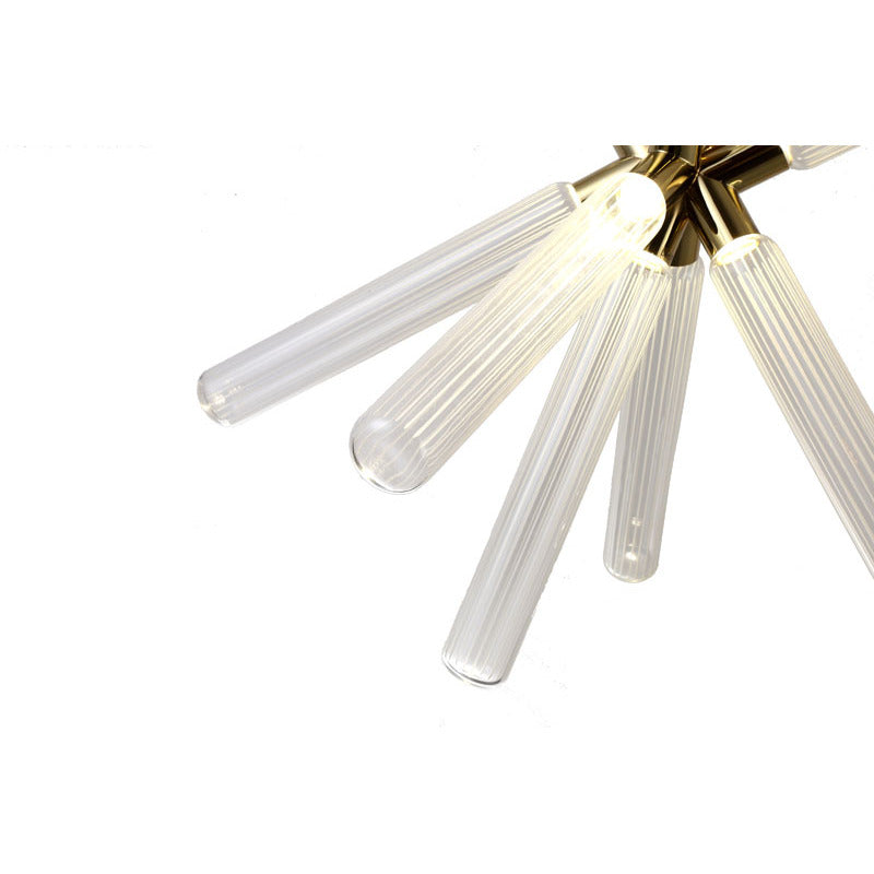 Sputnik Clear Glass LED Chandelier with Hardware by Bethel - view 5