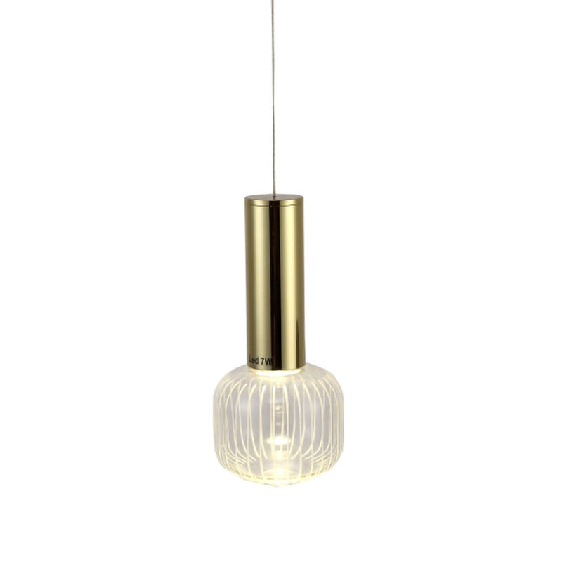Clear Glass LED Pendant Light with Hardware, 3.93" / ZD06P8G, by Bethel