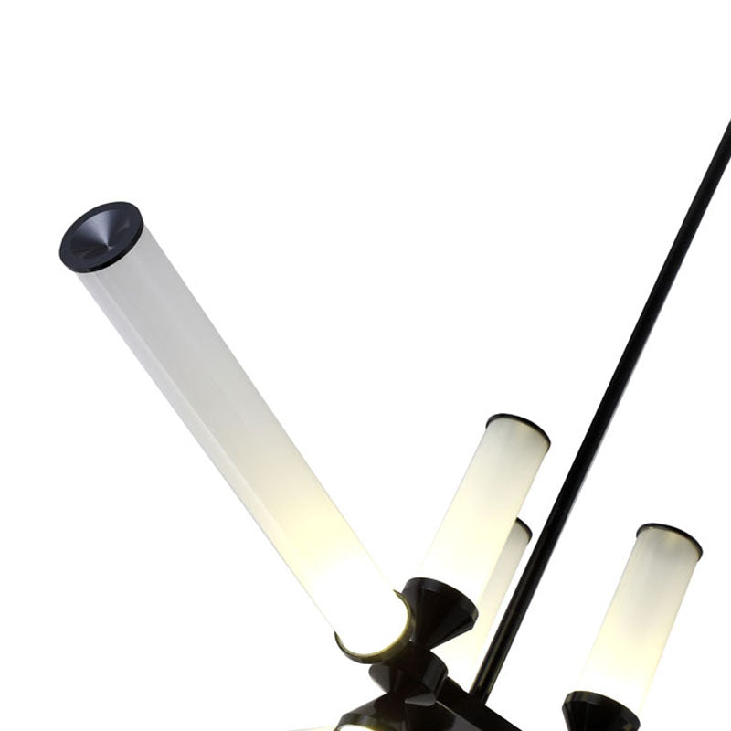 Aluminium Frame Chandelier with Glass Shades by Bethel - view 3