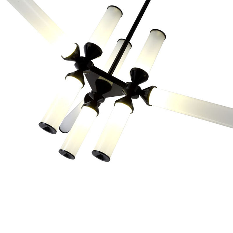 Aluminium Frame Chandelier with Glass Shades by Bethel - view 4