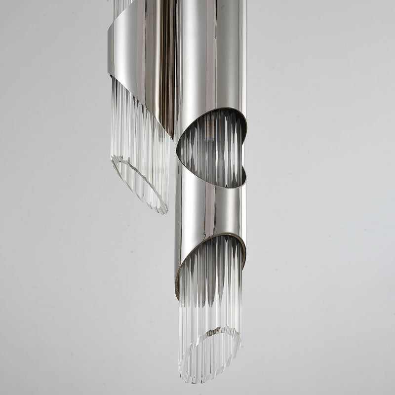 Stainless Steel Pendant Light with Clear Glass Shade by Bethel - view 4