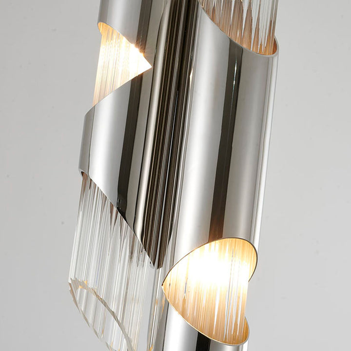 Stainless Steel Pendant Light with Clear Glass Shade by Bethel - view 6