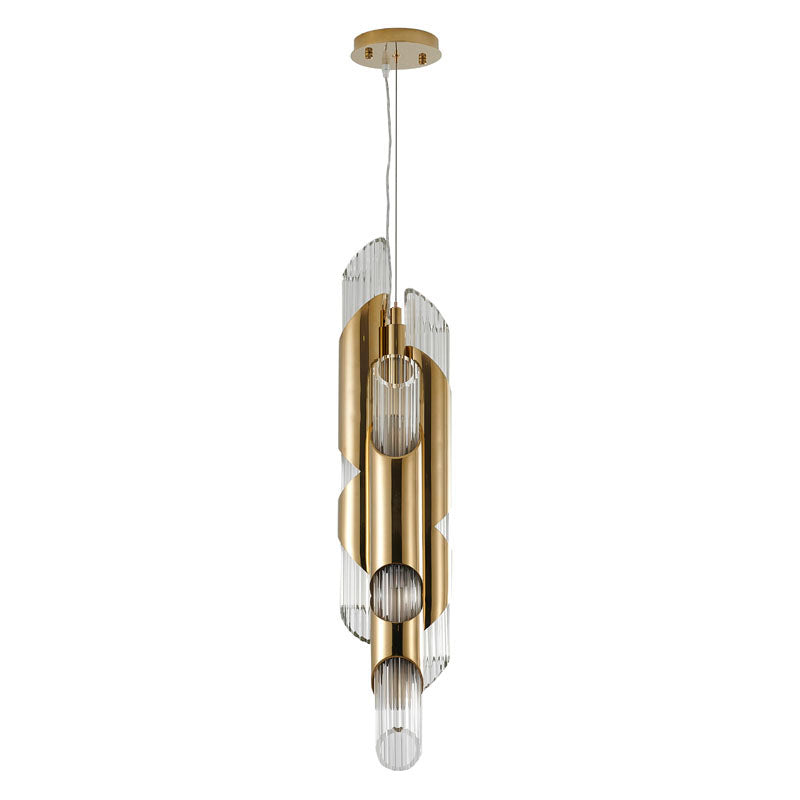 Stainless Steel Pendant Light with Clear Glass Shade by Bethel - view 14