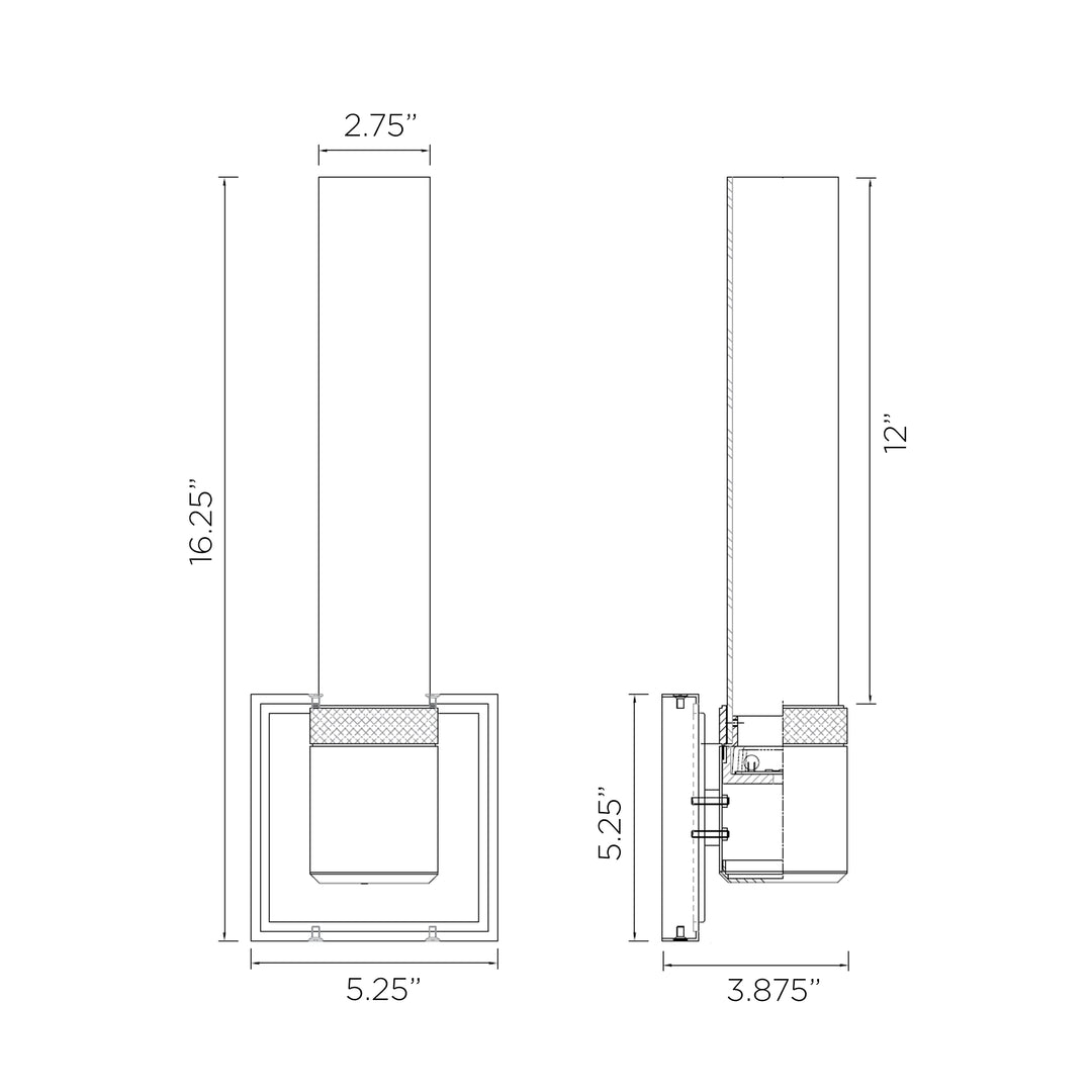 Zigrina Diamond Knurled LED Glass Wall Sconce by Zeev - view 8