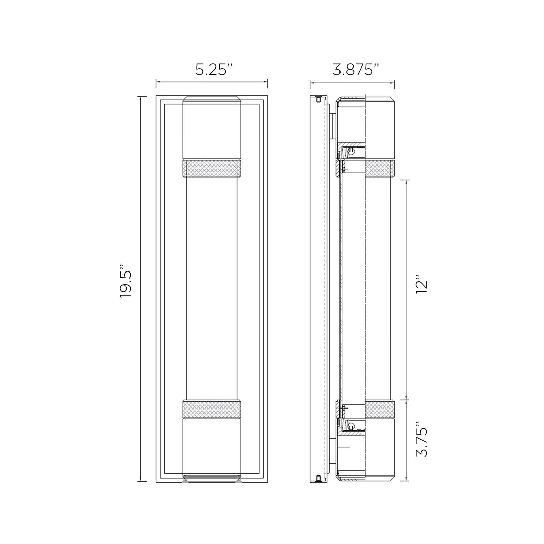 Zigrina Diamond Knurled LED Glass Wall Sconce by Zeev - view 16
