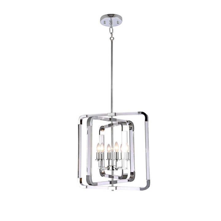 Metal Frame Ceiling Fixture with Clear Acrylic Arms Arms