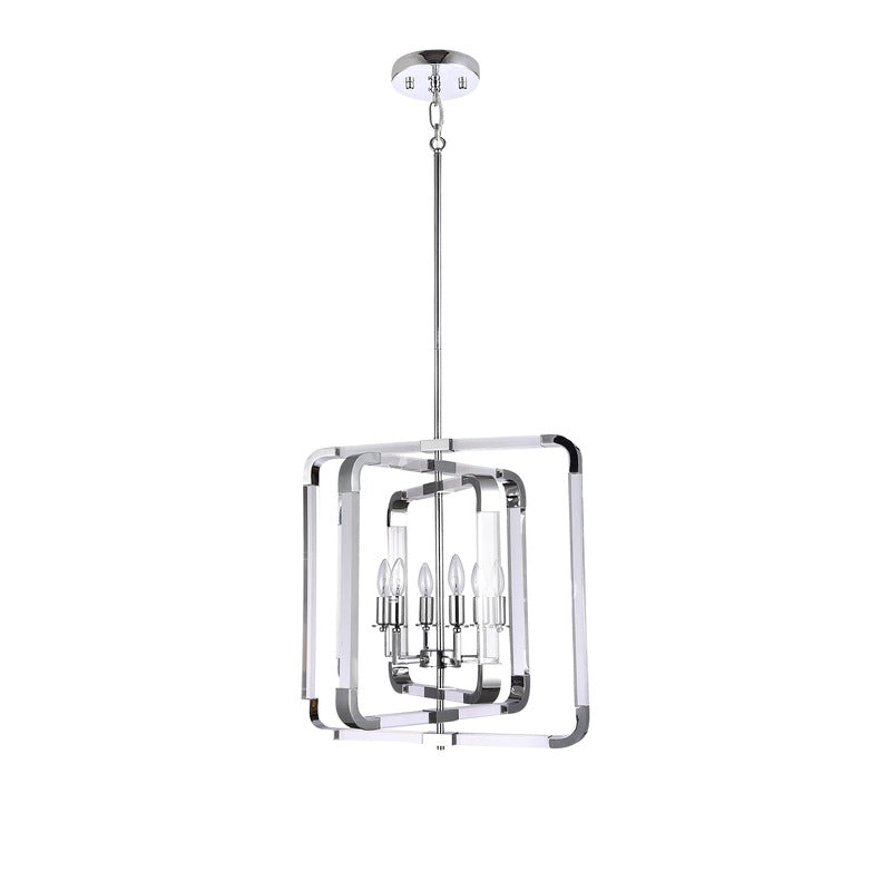 Metal Frame Ceiling Fixture with Clear Acrylic Arms Arms