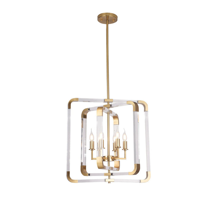 Metal Frame Ceiling Fixture with Clear Acrylic Arms Arms