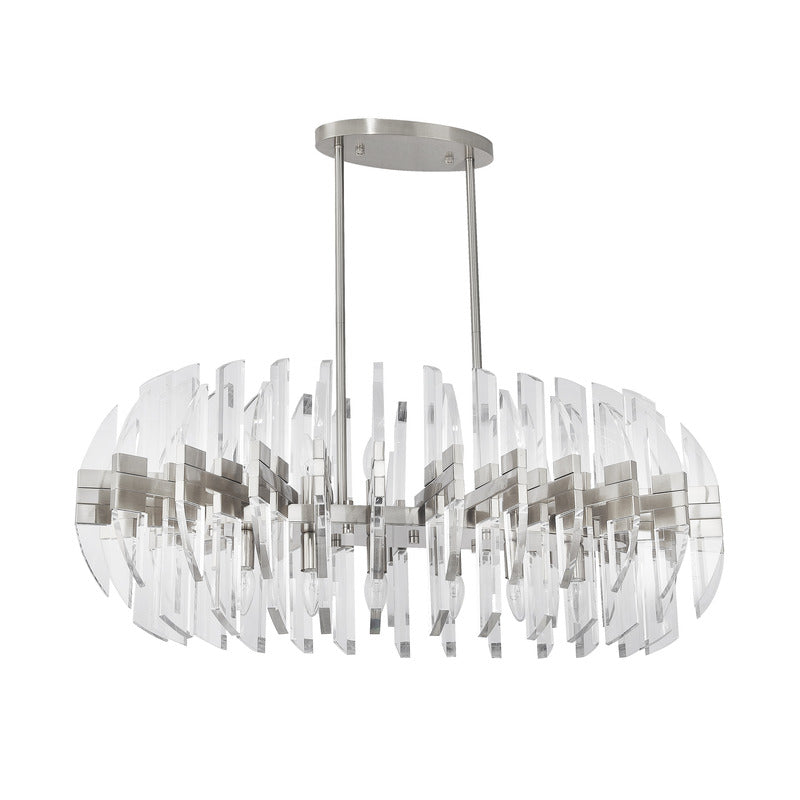 Frame Orb Ceiling Fixture in an Oval Shape with Clear Acrylic by Bethel - view 2