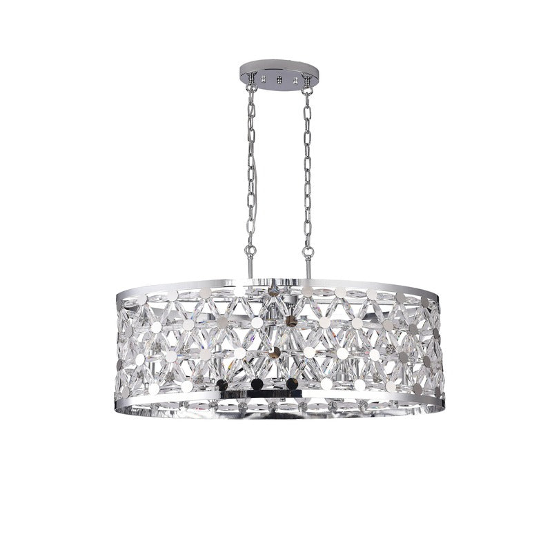 Oval Frame Chandelier with Clear Crystal Star Detailing by Bethel - view 2