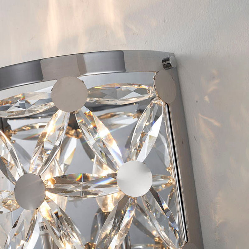 Frame Wall Sconce with Clear Crystal Star Shaped Detailing by Bethel - view 4