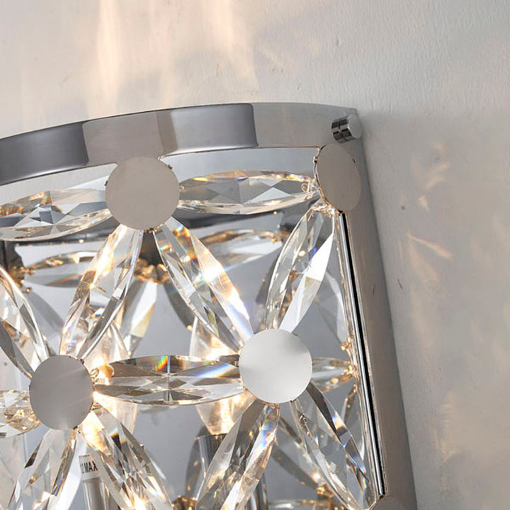 Frame Wall Sconce with Clear Crystal Star Shaped Detailing by Bethel - view 4