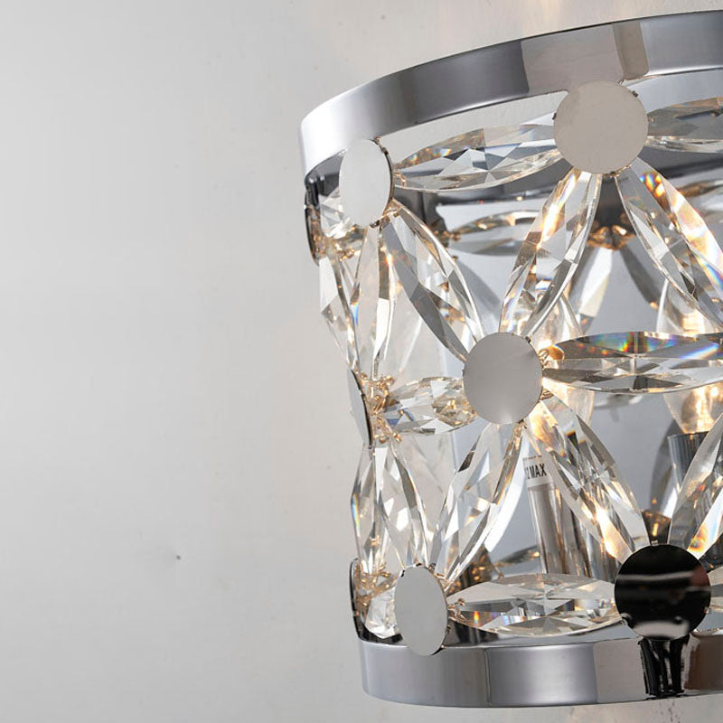 Frame Wall Sconce with Clear Crystal Star Shaped Detailing by Bethel - view 5
