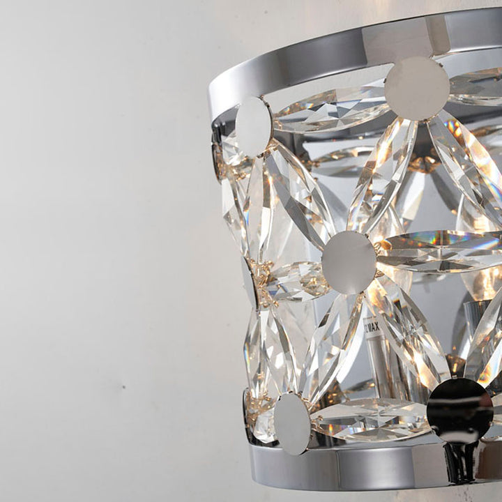 Frame Wall Sconce with Clear Crystal Star Shaped Detailing by Bethel - view 5