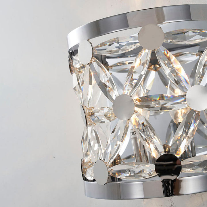 Frame Wall Sconce with Clear Crystal Star Shaped Detailing by Bethel - view 6
