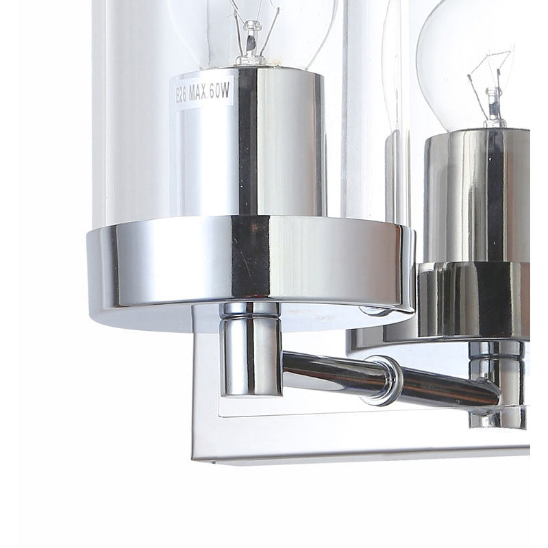 Chrome Glass Vanity Light (ZP120) by Bethel - view 2