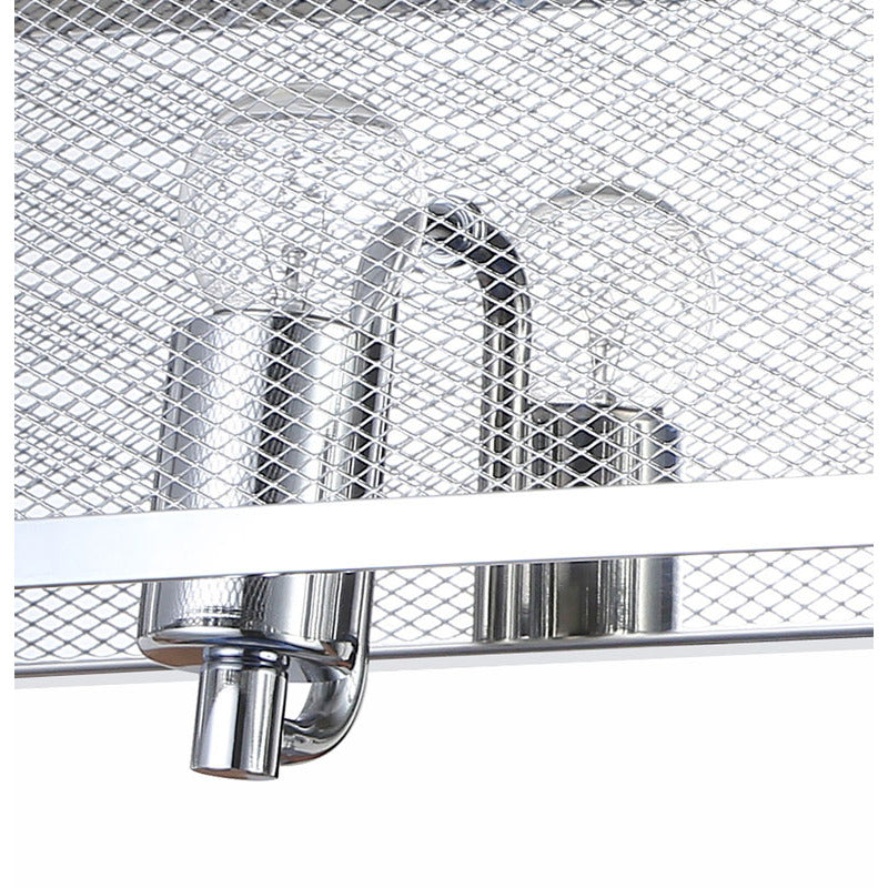 Four Light Metal Mesh Shade Wall Sconce in a Chrome Frame by Bethel - view 3