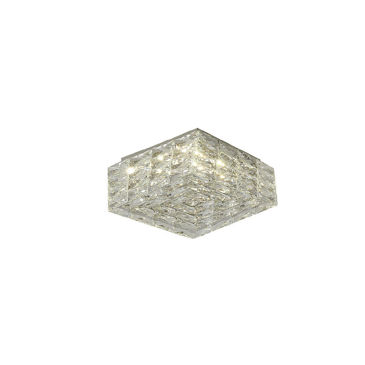 Chrome Frame LED Flush Mount with Clear Crystals (ZP131) by Bethel