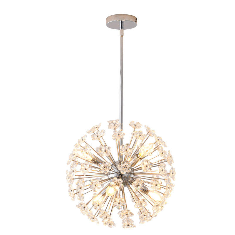Clear Crystal Sputnik Flower Pendant Light with Hardware, 15.75", by Bethel
